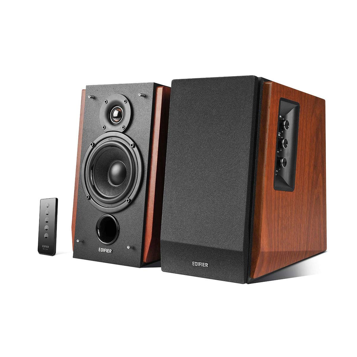 Edifier 66W RMS 2.0 Powered Bluetooth Bookshelf Speakers - Active Amplified Wooden Home Audio System for Living Room, Bedroom & Office Music Listening