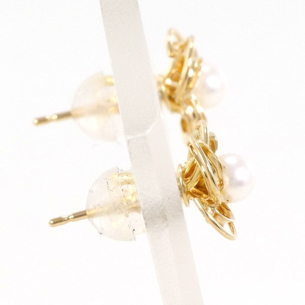 18K Yellow Gold Pearl Earrings for Women - Elegant Luxury Jewelry Gift for Wedding, Anniversary & Special Occasions