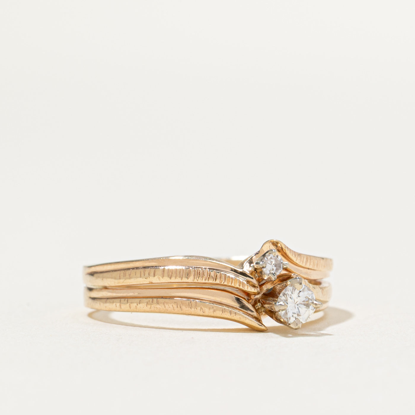 0.13ctw Two Stone Diamond Ring for Women - Size 8 | Elegant Wedding Band, Anniversary Gift, Promise Ring | Perfect for Engagements, Proposals & Special Occasions
