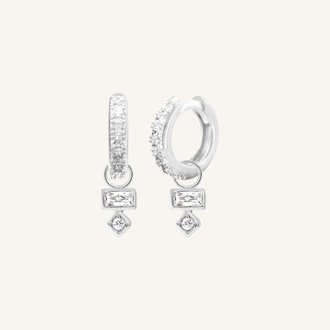 Resilience Crystal Hoops Earrings for Women - Sparkling Dangle Earrings for Party, Wedding & Everyday Wear