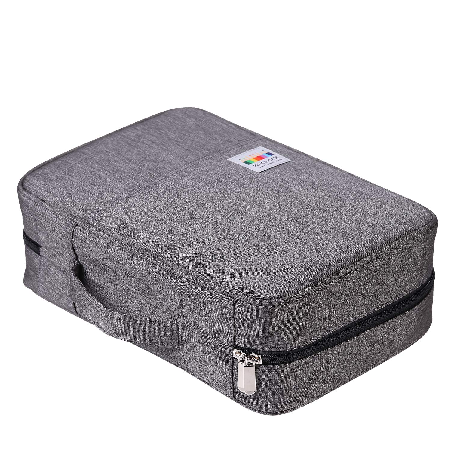 Shulaner Large Capacity Nylon Pencil Case - Holds 300 Colored Pencils or 200 Gel Pens with Zipper Closure, Perfect Organizer for Students & Artists - Ideal for School, Office, Art Classes & Travel