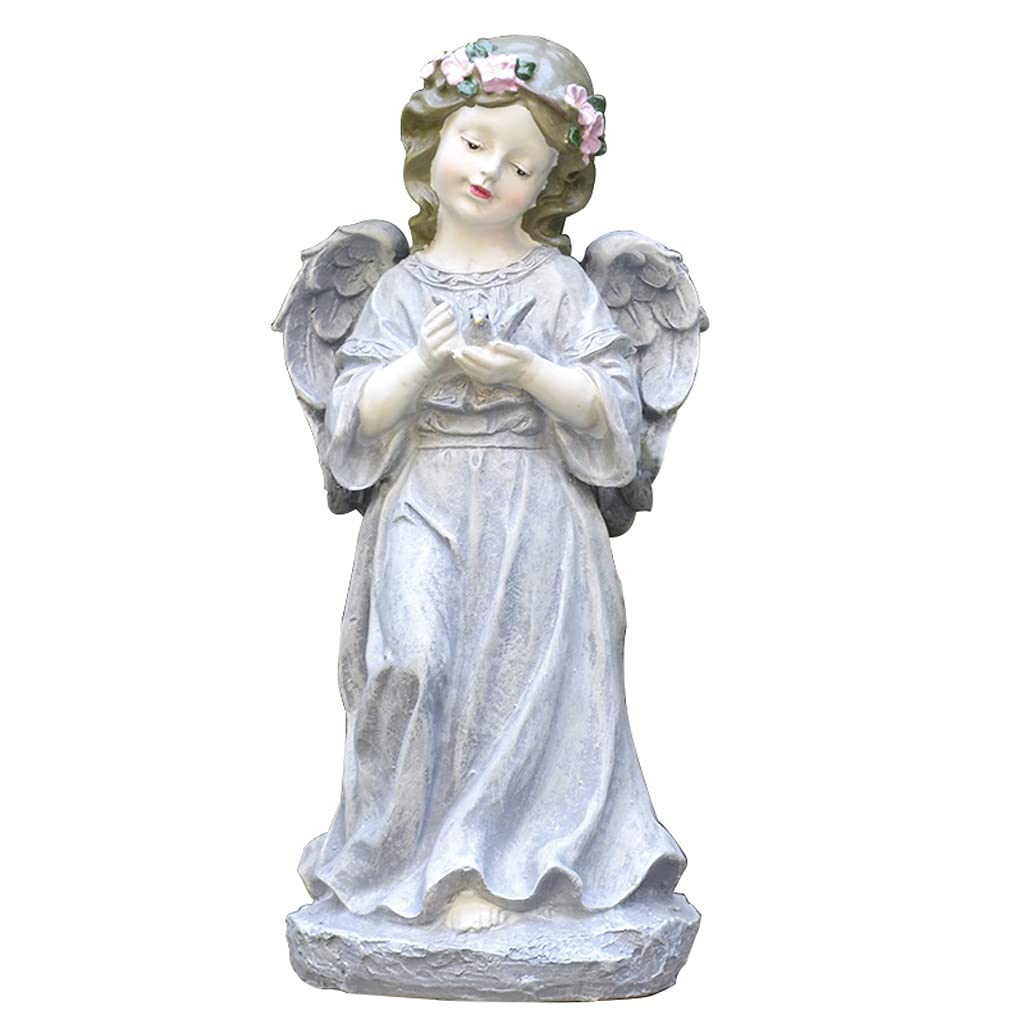 Resin Angel Girl Garden Statue - Outdoor Retro Garden Ornament for Landscaping, Terrace & Balcony Decor - Perfect for Patio, Yard, and Home Garden Decoration
