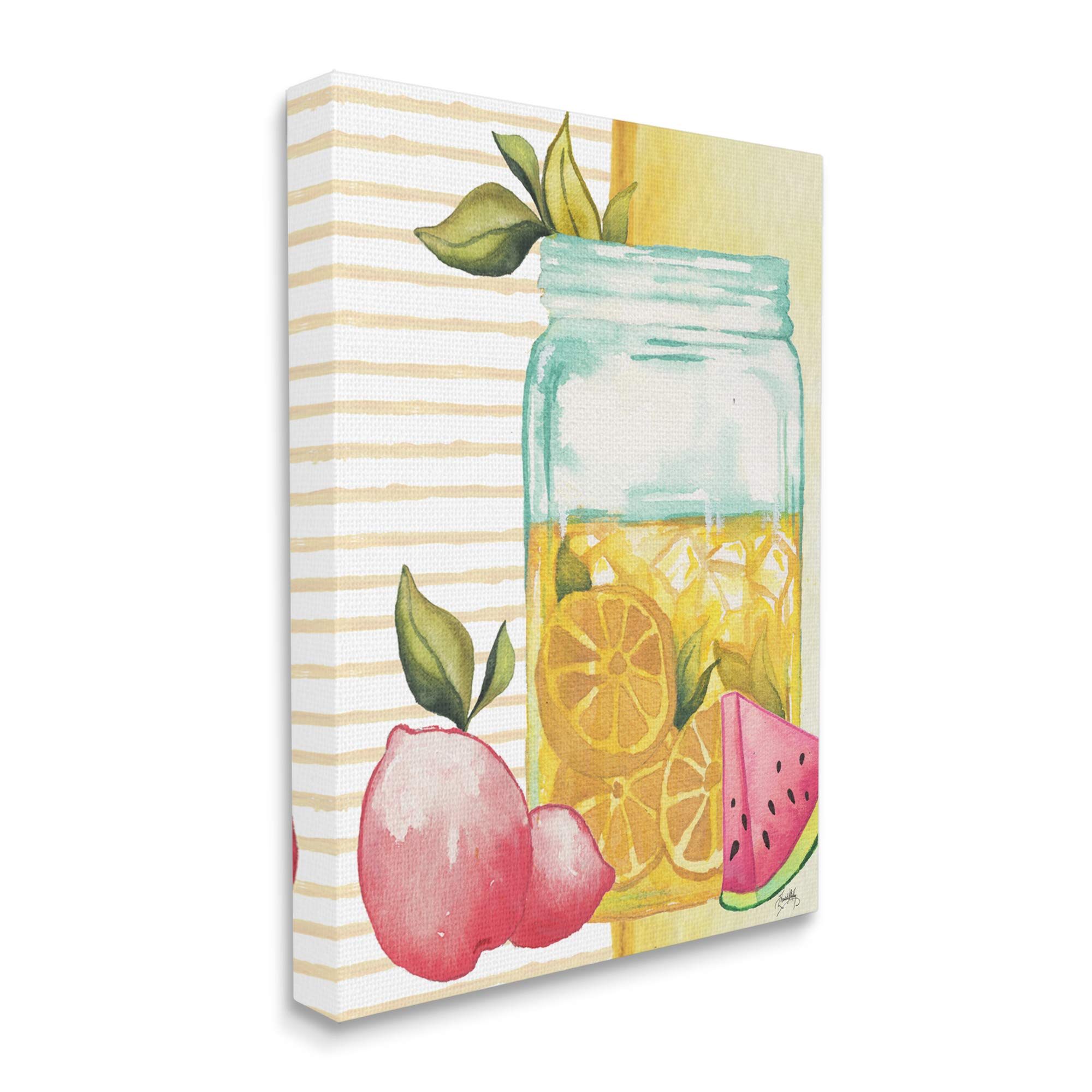 Stupell Industries Abstract Pink Lemonade Pitcher Canvas Wall Art - 36
