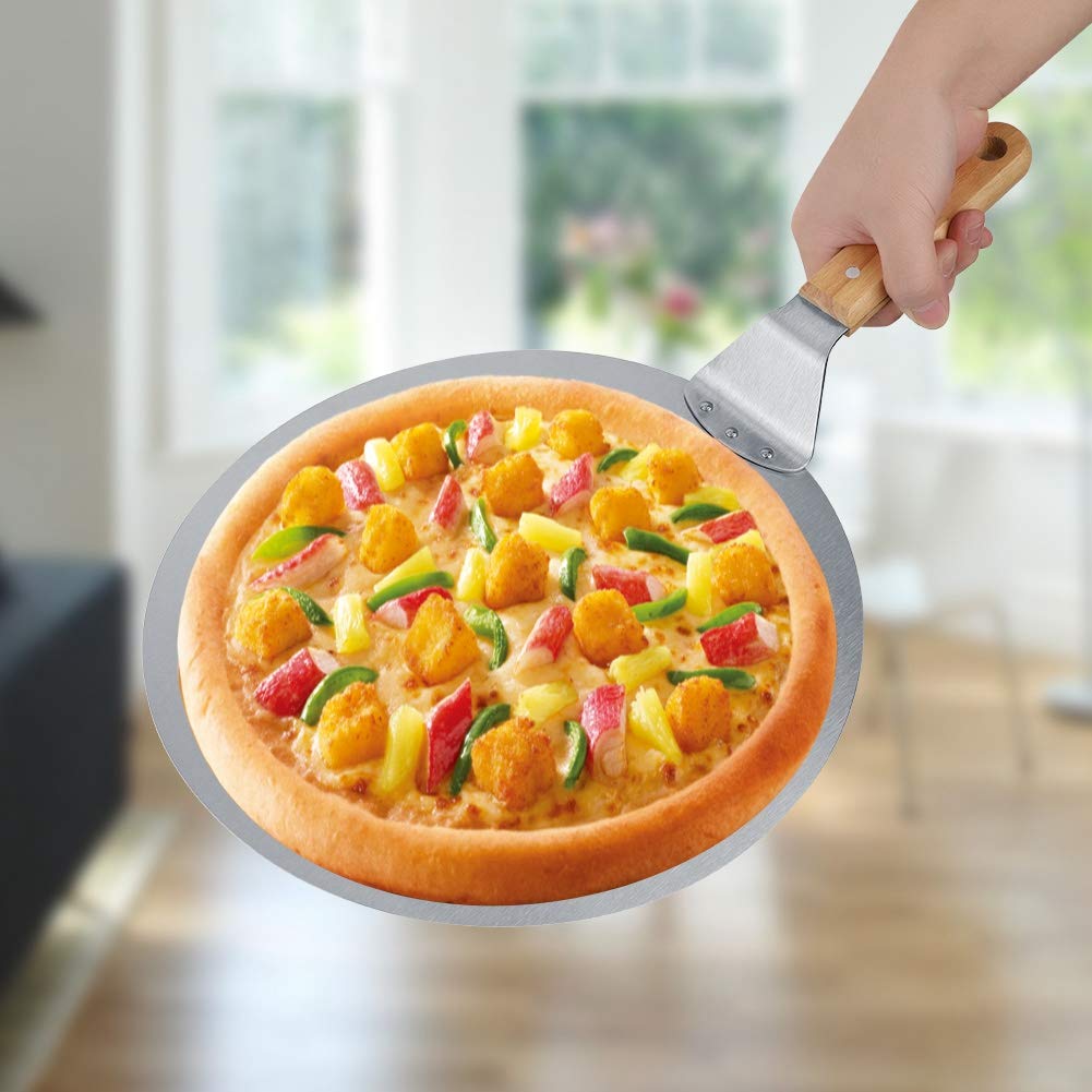 Stainless Steel Pizza Peel & Cake Spatula - Professional Baking Tools for Pizza, Bread & Pastry - Perfect for Home Kitchens, Pizzerias & Bakeries