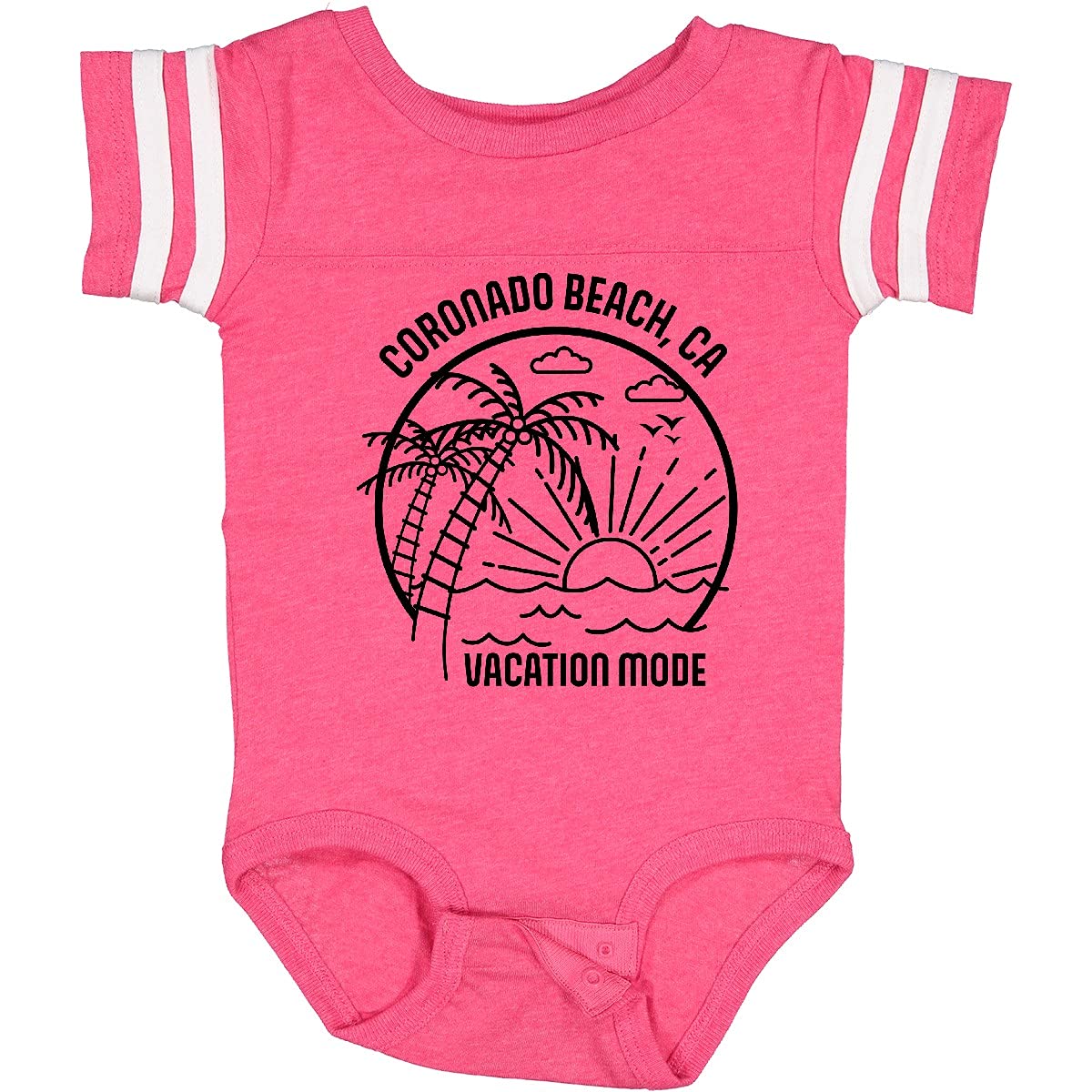Inktastic Summer Vacation Mode Coronado Beach California Baby Bodysuit - Cute Infant Onesie for Beach Trips & Family Vacations