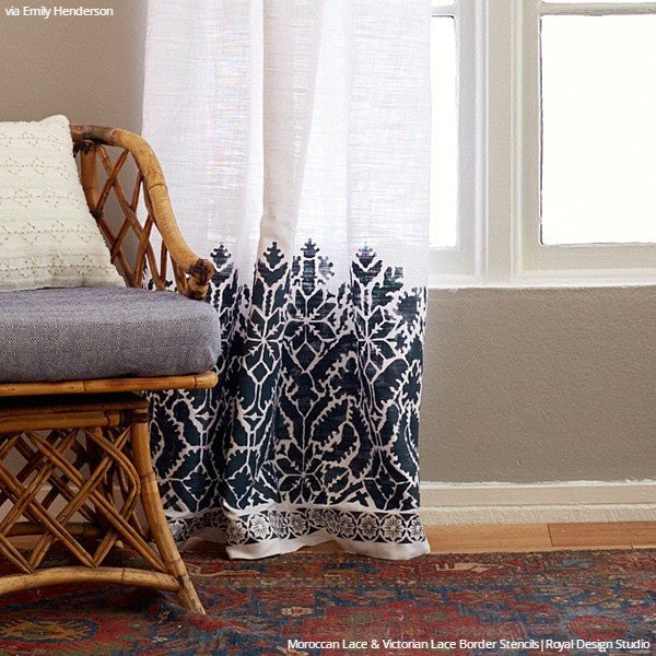 Moroccan Lace Stencil for DIY Home Decor - Arabic Geometric Wall Art Template for Painting, Stenciling & Craft Projects