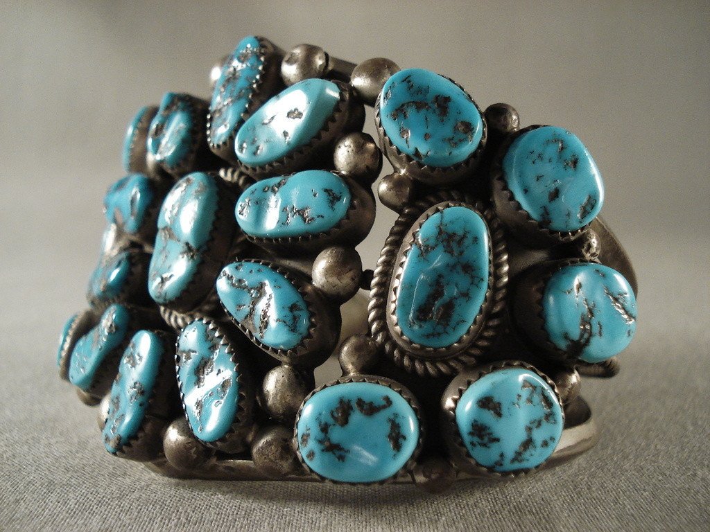 100 Grams Genuine Navajo Turquoise Silver Bracelet - Handmade Native American Jewelry for Women, Boho Style, Perfect for Festivals & Casual Wear