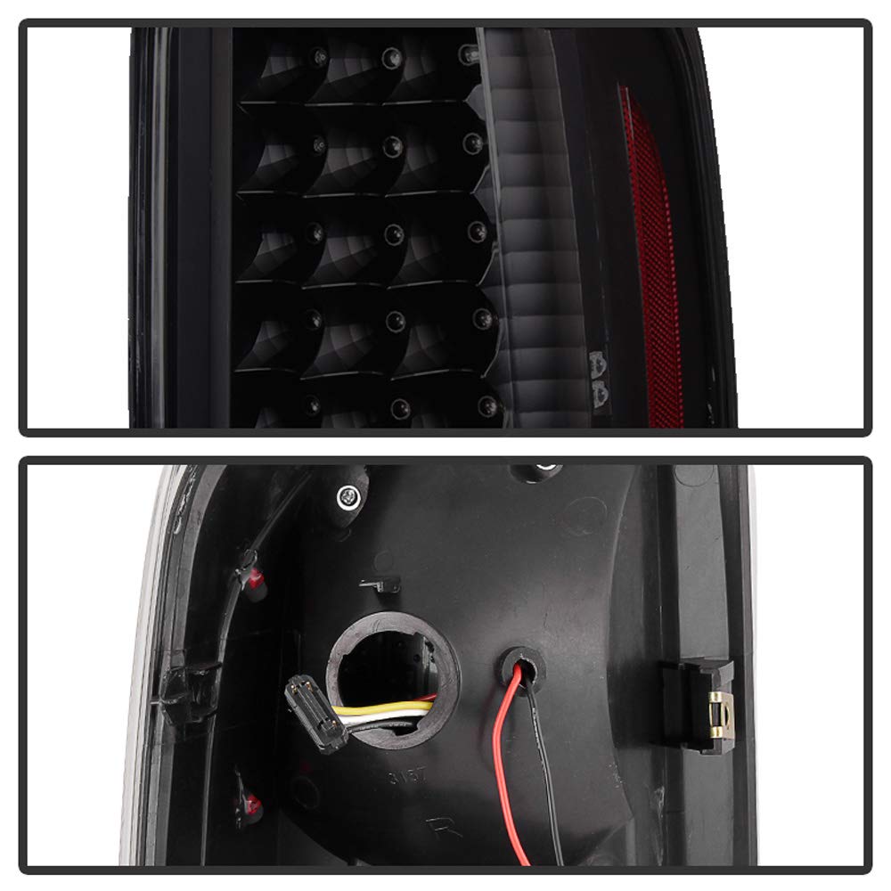 ACANII LED Tail Lights for 2002-2006 Cadillac Escalade ESV - Smoke Black Pair (Driver & Passenger Side) - Enhanced Visibility & Style for Night Driving and Custom Car Upgrades