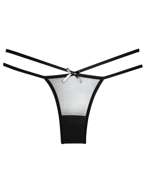 Adore Sheer Naughty Vanilla Panty Black One Size - Sexy Lingerie for Women, Perfect for Date Night & Special Occasions
