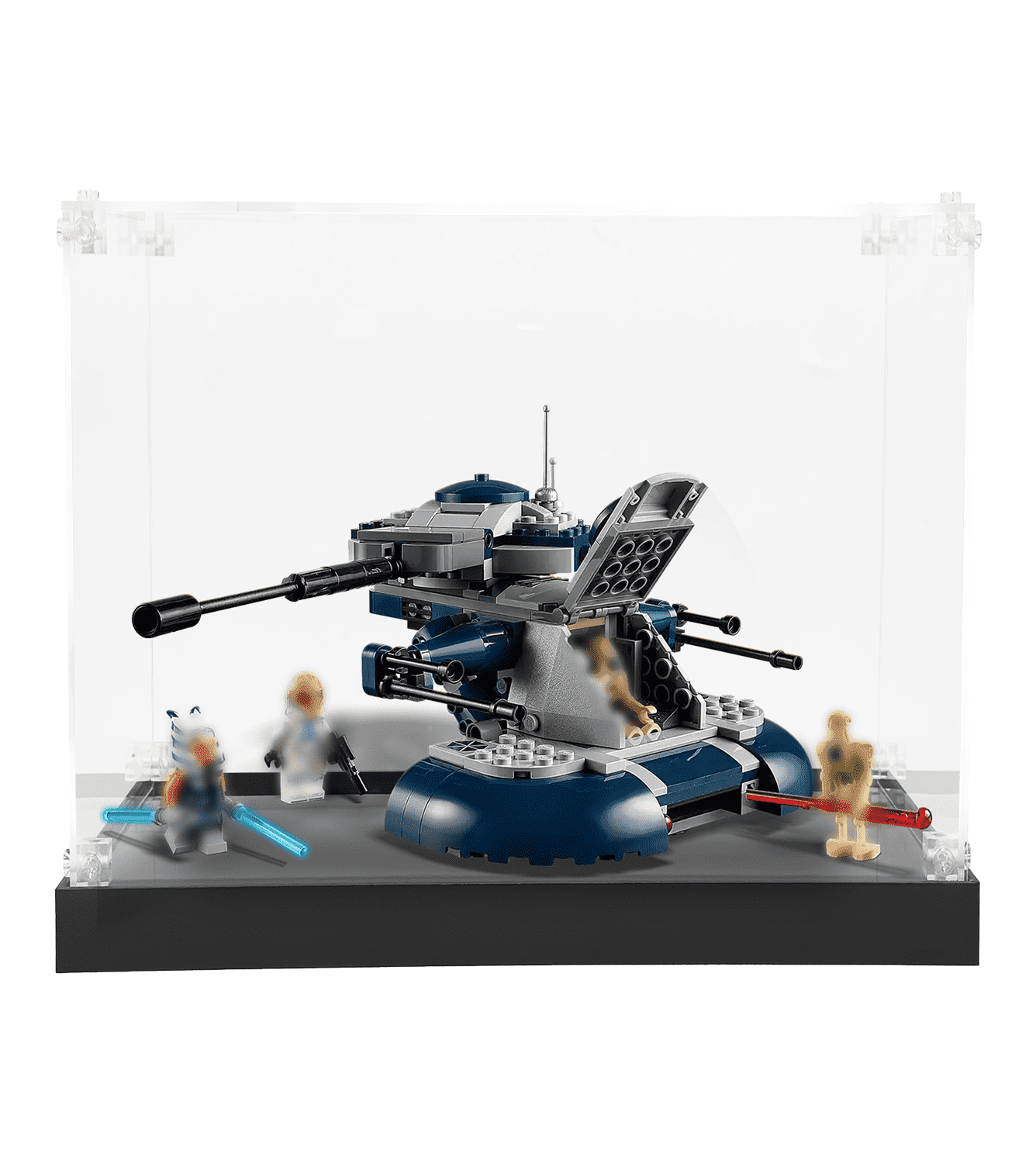 Lego Star Wars Armored Assault Tank (AAT) 75283 Display Case - Premium Acrylic Showcase for Collectible Building Blocks | Perfect for Home Decoration, Office Display & Gift for Lego Fans