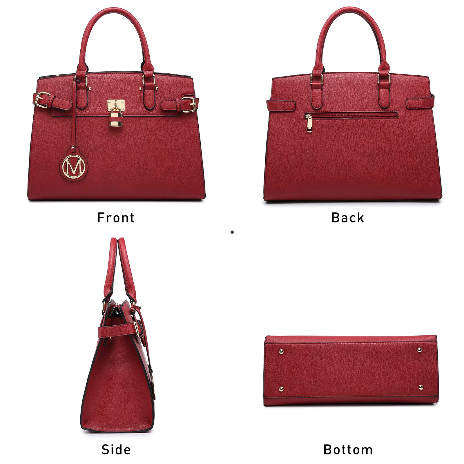 MKP Women's Fashion Satchel Handbag - Top Handle Tote Shoulder Bag for Work & Daily Use with Matching Wristlet Wallet | Perfect for Office, Travel & Shopping