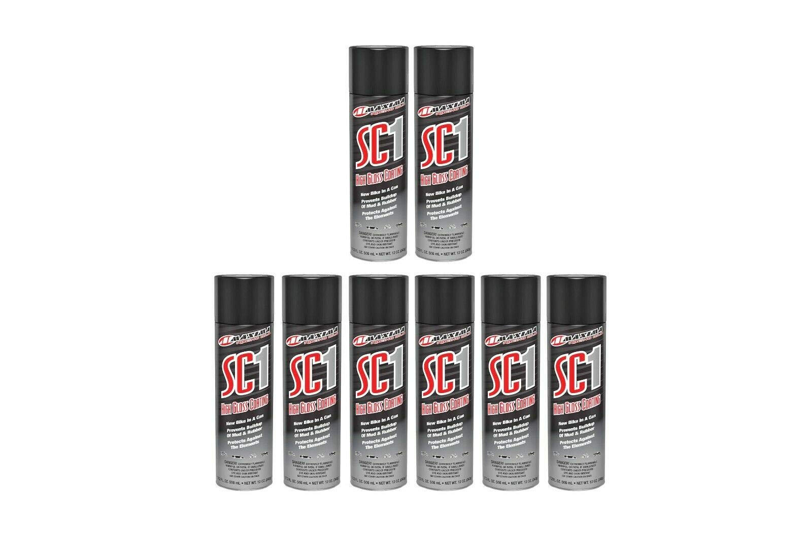 Maxima SC1 High Gloss Clear Coat Spray - 17.2 Fl Oz (8 Cans) - Motorcycle & Automotive Cleaner, Polish & Protectant - Perfect for Bike Shows, Detailing & Restoration Projects - Ideal for Shine Enhancement & Surface Protection on Cars, Motorcycles & Metal Surfaces