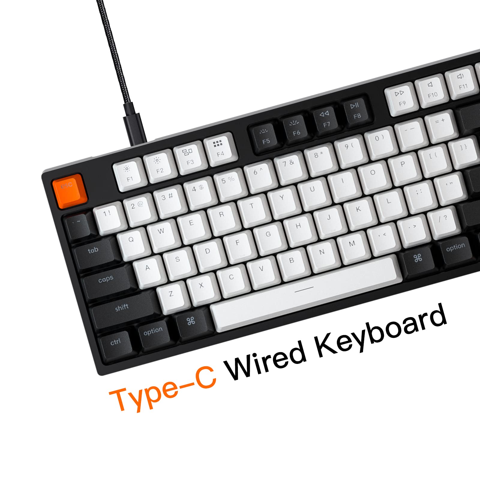 Keychron C2 Wired Mechanical Keyboard for Mac/Windows - Gateron G Pro Red Switch, Hot-Swappable, White Backlight - Perfect for Gaming & Office Work