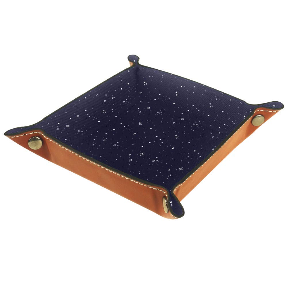 Serenasyoung Desktop Organizer Tray - 3-Piece Galaxy Pattern Storage Tray for Jewelry, Keys & Coins | Bedside, Vanity & Dresser Organizer | Perfect for Home, Office & Gift Use