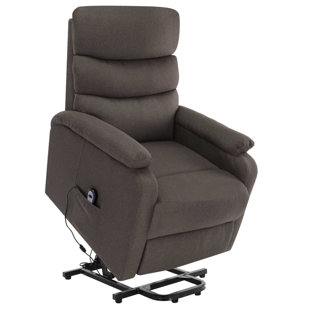 Aisifx Stand-up Massage Recliner Chair - Taupe Fabric Upholstery with Zero Gravity & Heat Therapy - Perfect for Home, Office & Relaxation Spaces