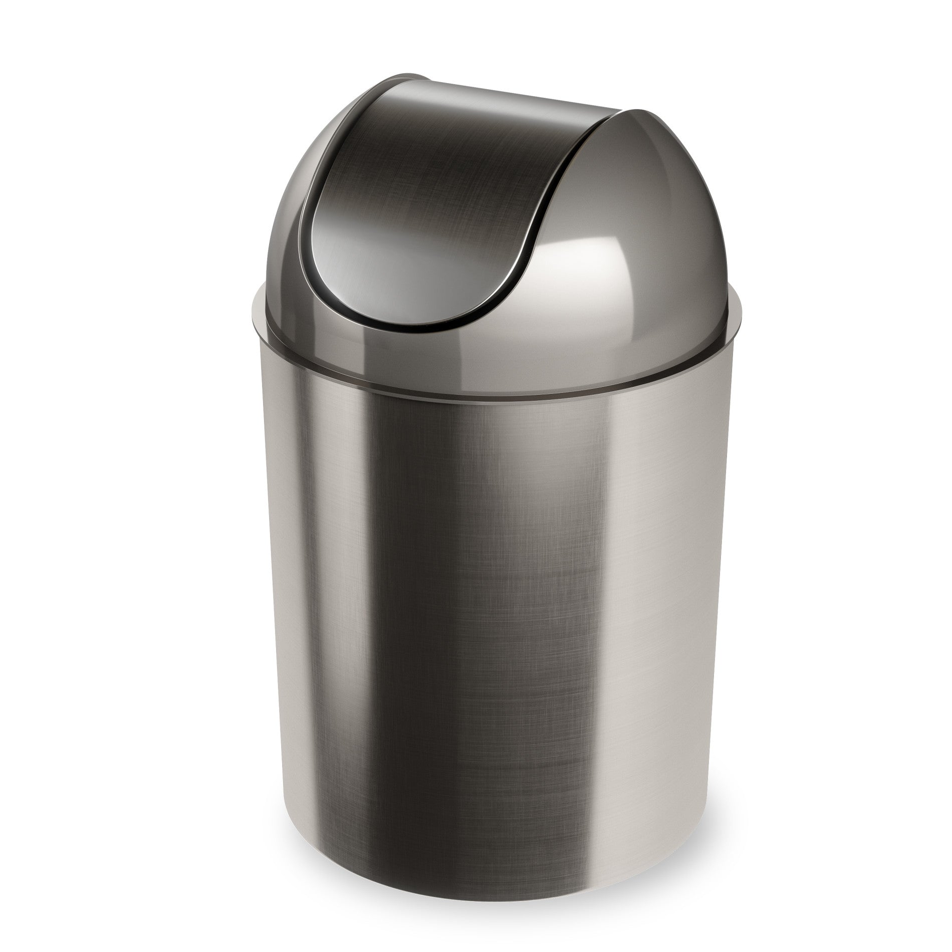 Stainless Steel Mezzo Trash Can - 13 Gallon/50L Kitchen & Office Waste Bin with Lid - Odor Control & Hands-Free Foot Pedal - Perfect for Home, Kitchen, Office & Bathroom Use