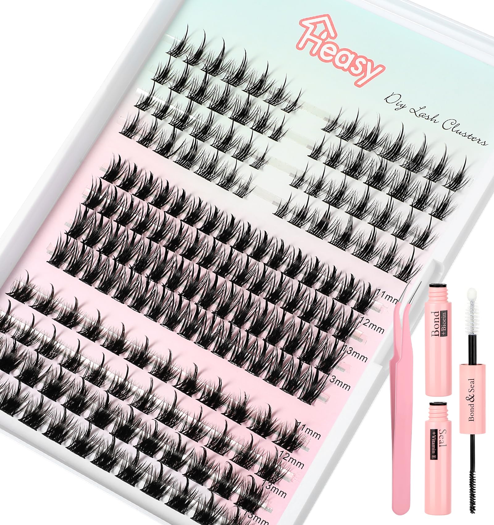 Anime Lash Clusters 168Pcs - 3 Styles Wispy Natural Lashes for Cosplay & Korean Makeup