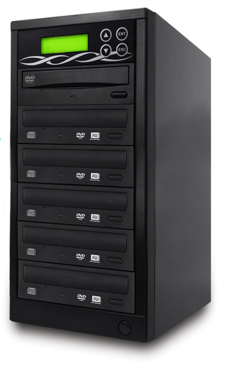 Bestduplicator 1 to 5 Target DVD Duplicator Tower with BD Certified Burner - CD/DVD/Blu-ray Copier Recorder + Free Nero Software | Perfect for Media Archiving, Office Use & Home Entertainment
