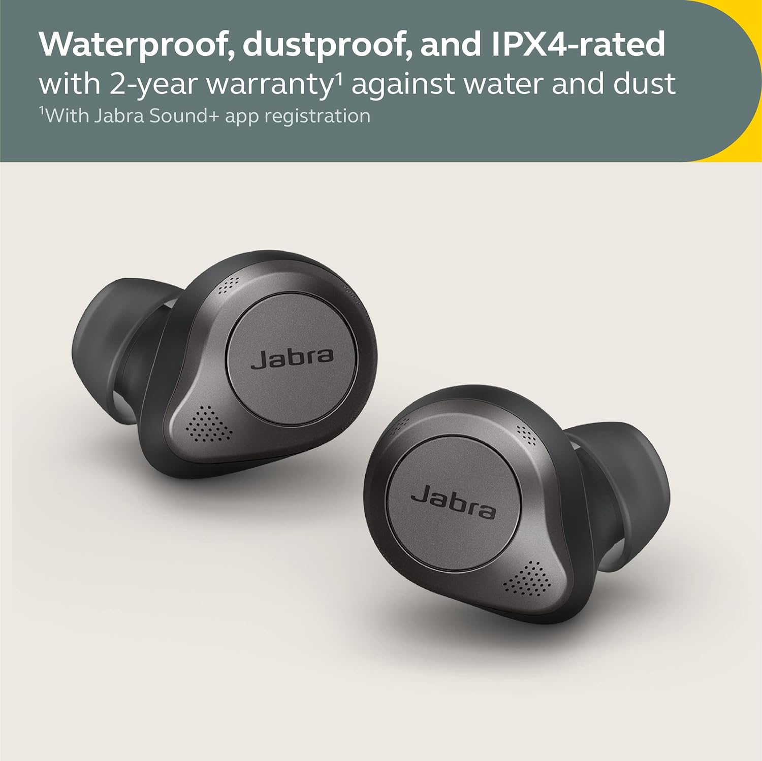Jabra Elite 85t Wireless Bluetooth Earbuds with ANC Active Noise Cancellation - Premium Noise Isolating Earbuds for Workouts, Commuting & Travel | Crystal Clear Calls & 25H Battery Life