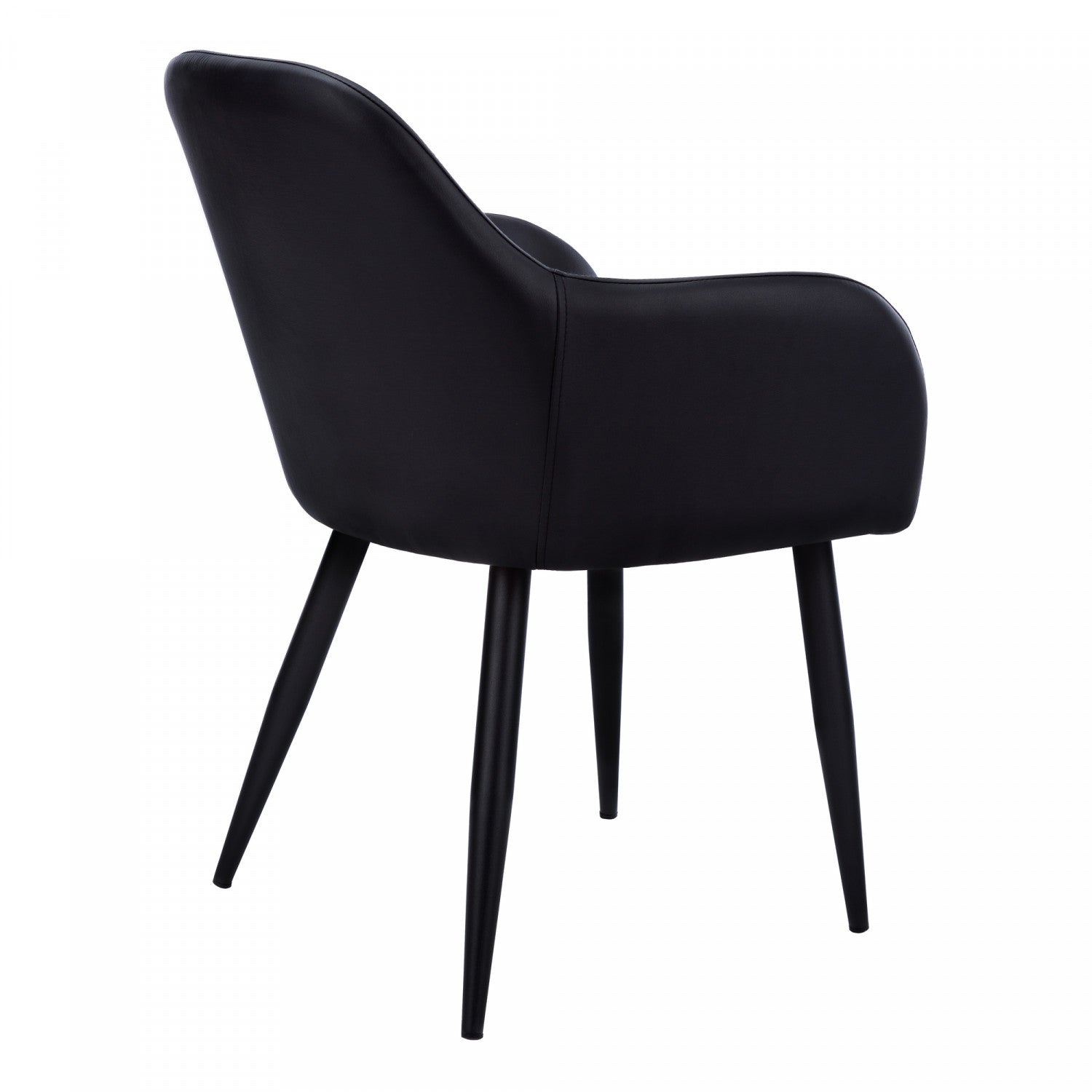 Amara Modern Dining Chairs - Set of 2 Black Upholstered Side Chairs for Kitchen, Dining Room & Home Office - Comfortable & Stylish Seating Solution