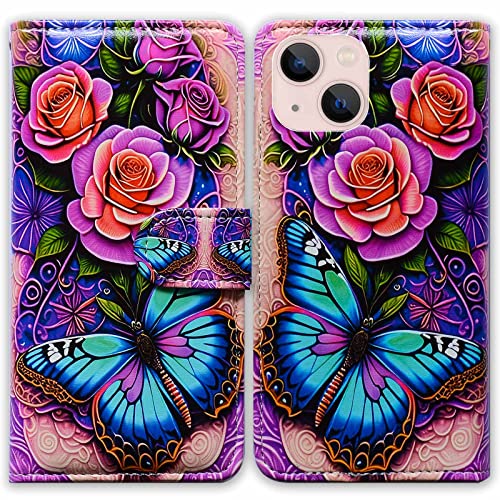 Blue Butterfly Flowers Rose