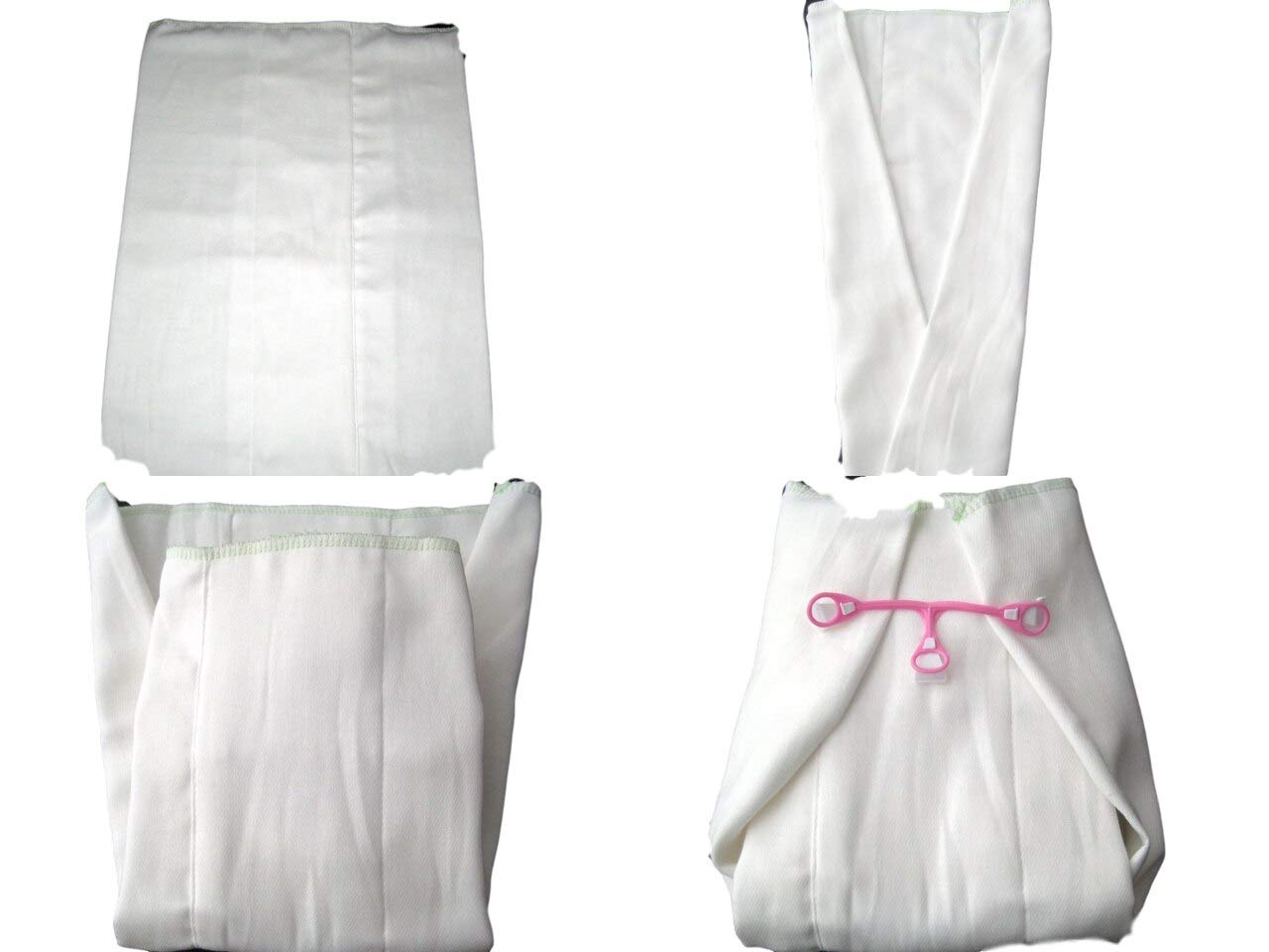 Kawaii Baby Snappi Cloth Diaper Fasteners - 3 Pack for Prefold & Flatfold Diapers - Safe & Easy Diapering