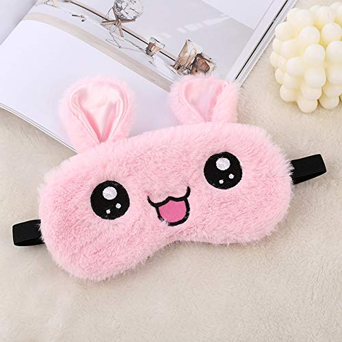 Jenna™ Cute Pink Kitty Fur Sleep Mask for Women - Soft Eye Cover for Insomnia Relief, Meditation, Puffy Eyes & Dark Circles - Perfect for Travel, Nap & Relaxation at Home