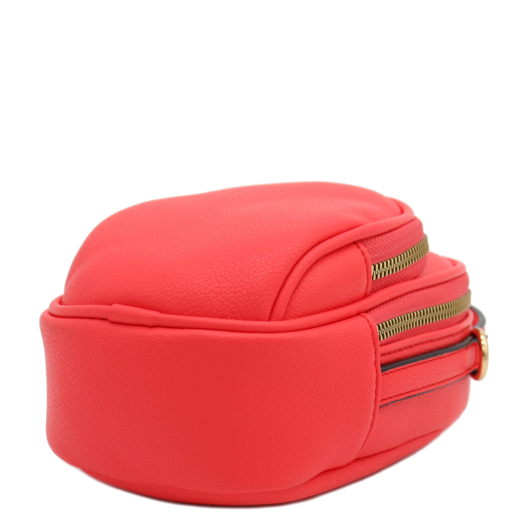 Stylish Two-Compartment Mini Oval PU Leather Crossbody Bag for Women - Perfect for Everyday Use, Travel & Shopping