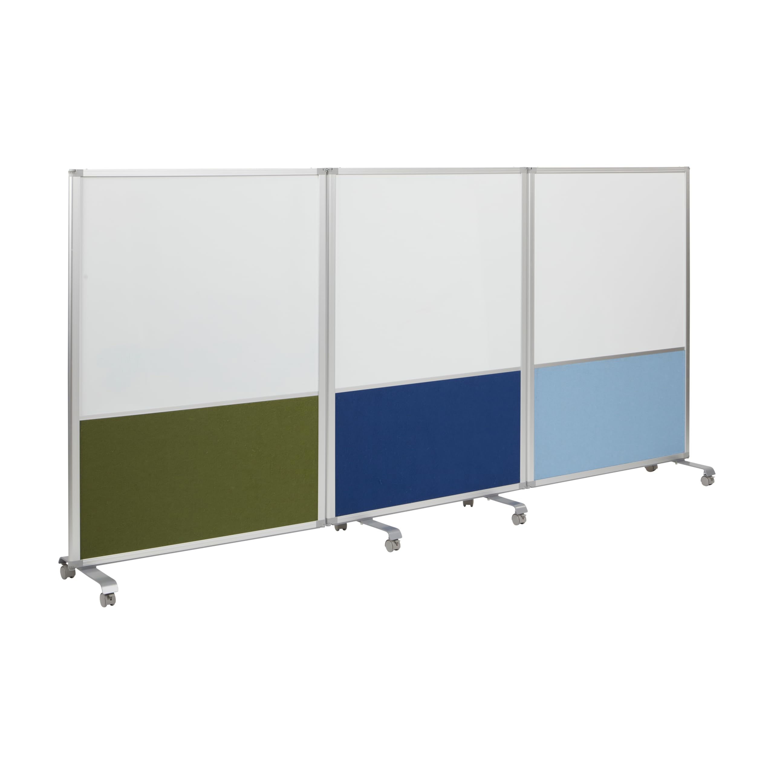 ECR4Kids 3-Panel Mobile Dry-Erase & Flannel Room Divider for Classrooms - School Supplies in Earth Tones - Perfect for Classroom Organization, Study Areas & Playroom Dividers