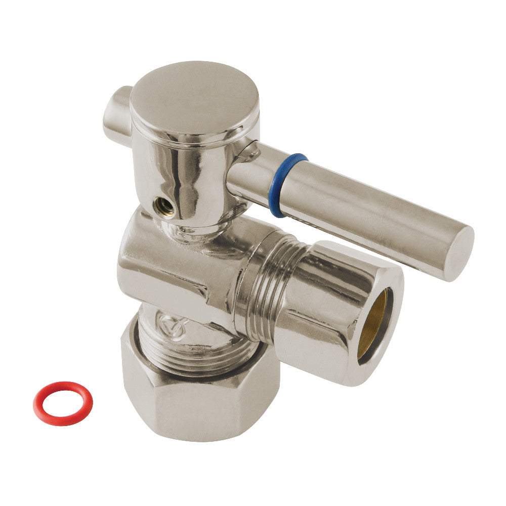 Kingston Brass CC54402DL 5/8 OD Comp X 1/2 OD Comp Angle Stop Valve, Polished Brass