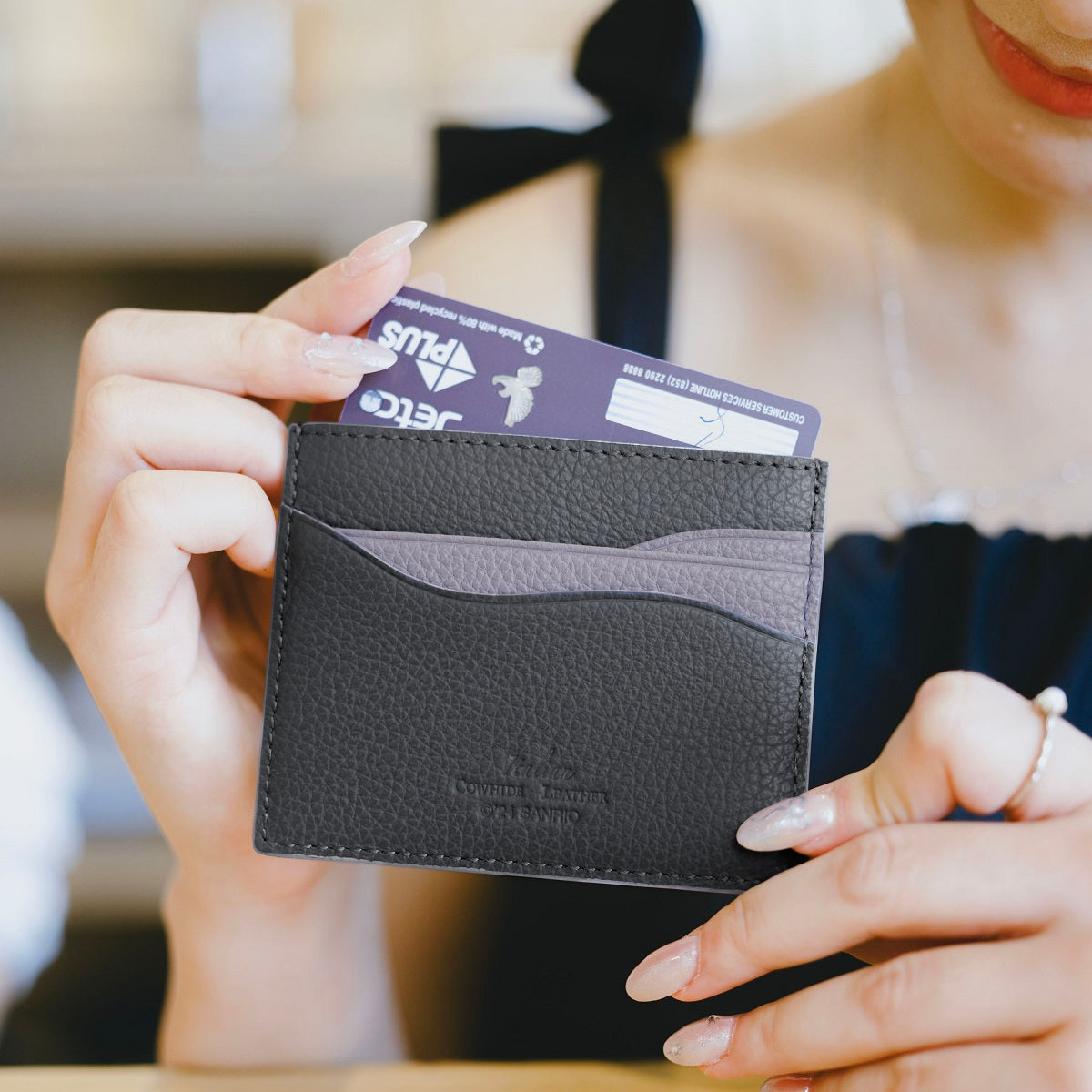 Premium Samuel Ashley x Sanrio Leather Card Holder - Cute Hello Kitty & Friends Wallet for Credit Cards, ID, Business Cards - Perfect for Everyday Use, Travel & Gift Giving