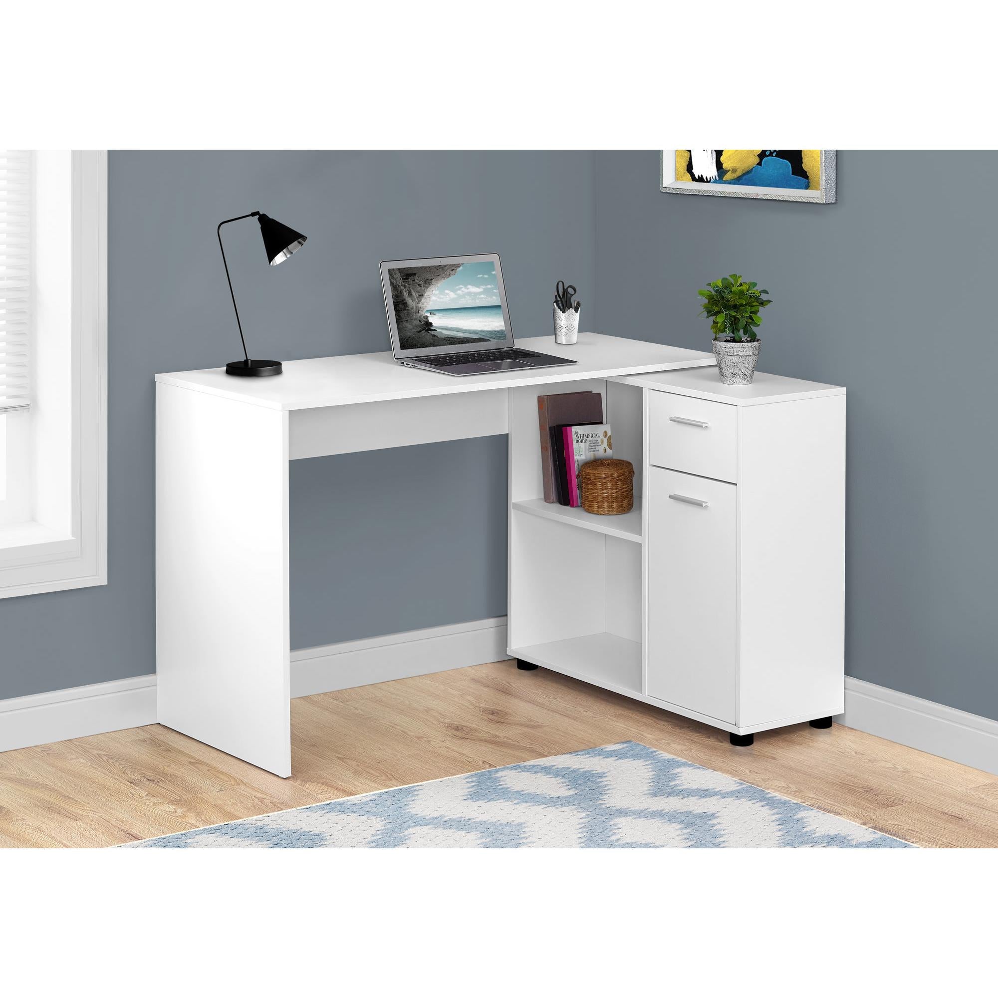 Monarch L-Shaped Office Desk 7350 - Modern Ergonomic Computer Workstation for Home & Office Use | Perfect for Small Spaces & Corner Setups