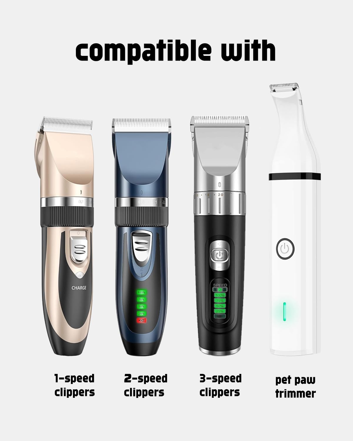 Oneisall Dog Clippers Charger - 5V USB Charging Cable for Dog Paw Trimmer & Pet Grooming Clippers - Replacement Power Cord with Cleaning Brush (3.3ft) - Perfect for Small Dogs & Cats at Home Grooming