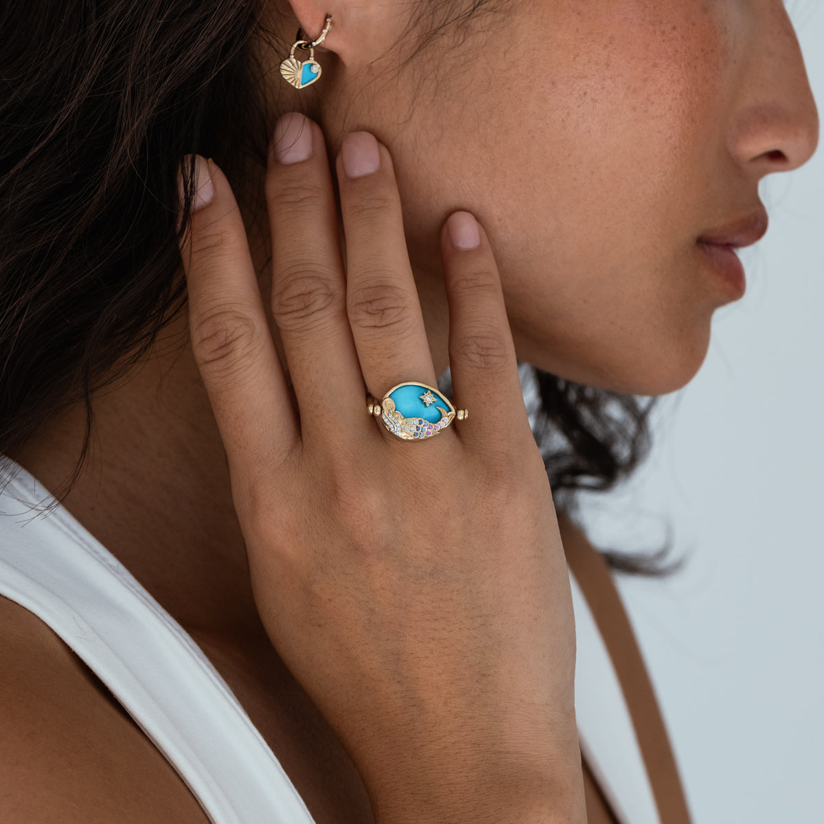 Trendy Lover Flip Ring - Adjustable & Reversible Fashion Jewelry for Women - Perfect for Valentine's Day, Anniversary & Romantic Gifts