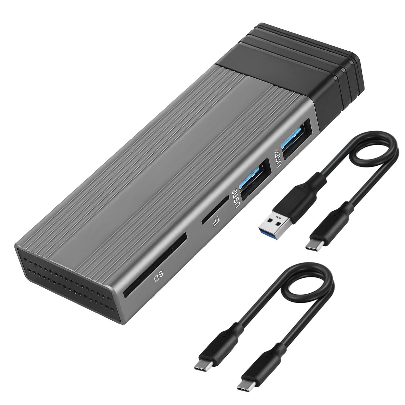 HOOLRZI M.2 NVMe SSD Enclosure - Dual Protocol USB-C 3.1 Gen 2 Case for External SSD Storage | Compatible with MacBook, PC, Laptop & Gaming Console Data Transfer
