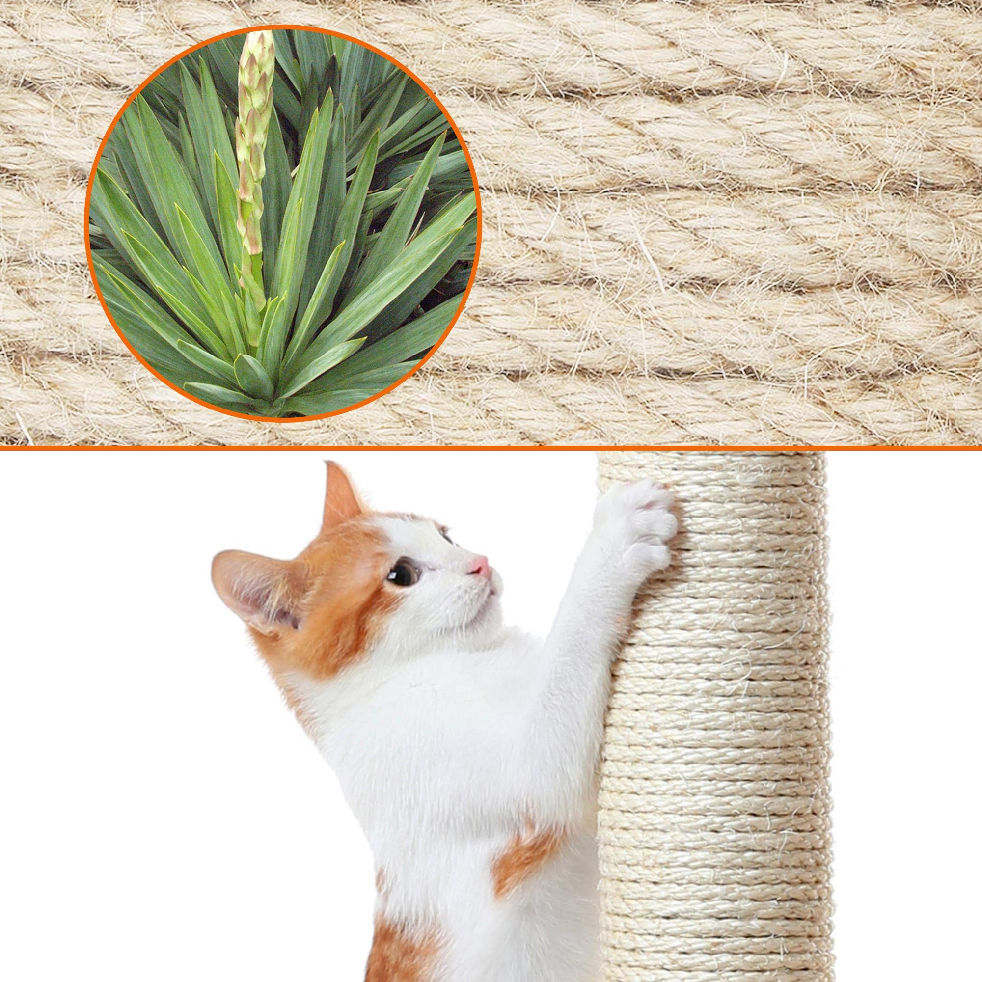 Topeakmart 42 Inch Cat Tree Tower for Indoor Cats - Multi-Level Cat Condo with Perch, Hammock & Scratching Posts - Durable Cat Activity Center & House in Light Gray - Perfect for Small Spaces & Playful Kittens
