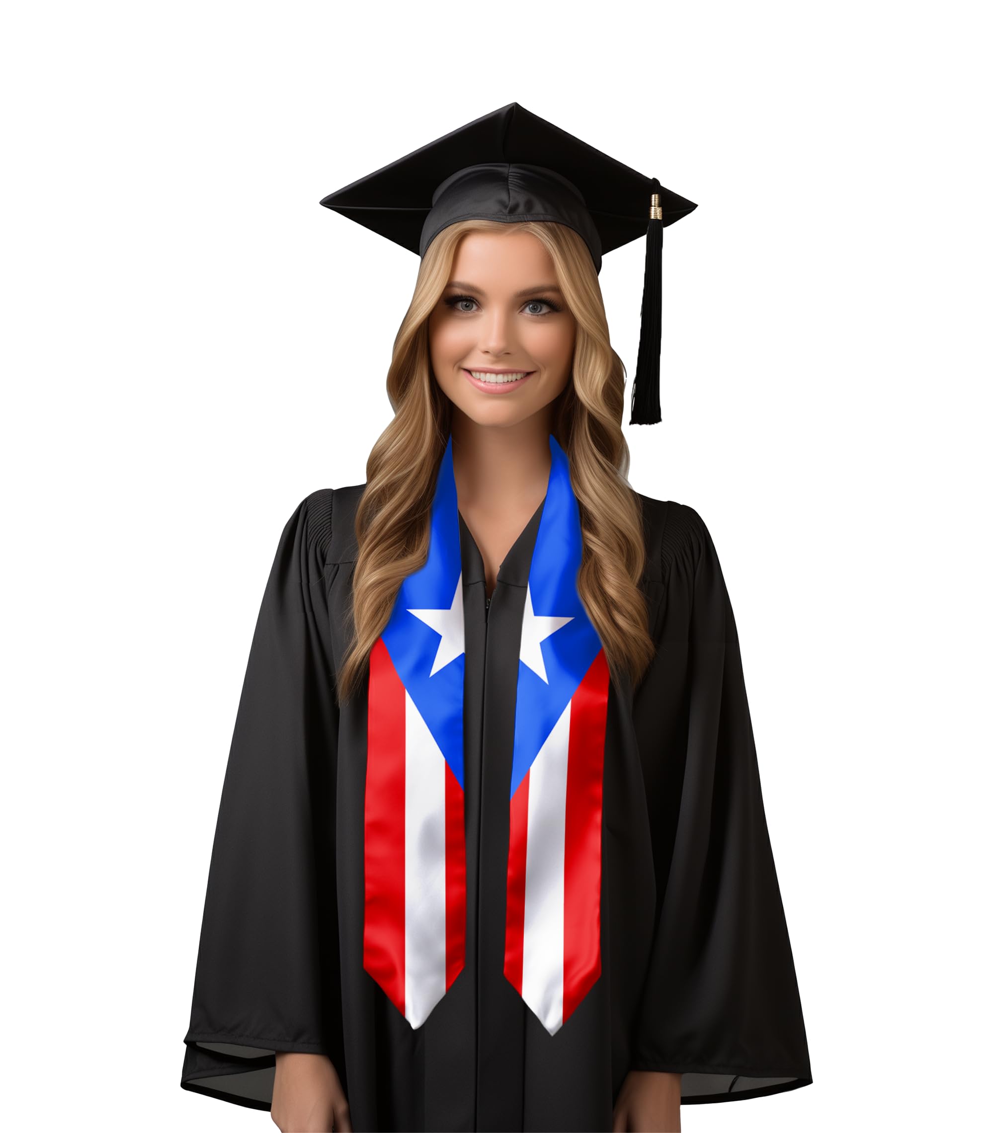 Civilos Unisex Graduation Stole - Honor Sash with Flag Design for Graduation Students | Perfect for Commencement Ceremonies & Academic Celebrations