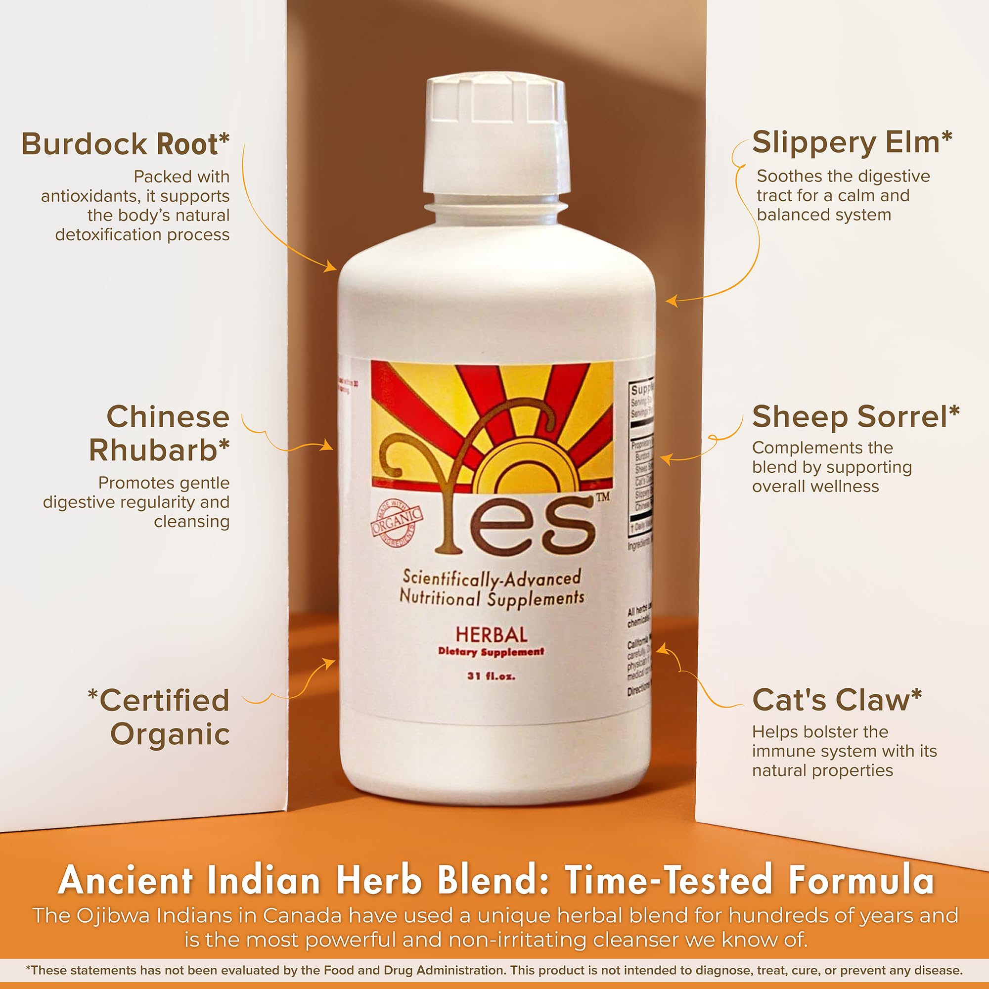 Herbal Immune Support Supplement for Adults - Burdock, Sheep Sorrel, Cat's Claw, Slippery Elm & Chinese Rhubarb Liquid Vitamins (31oz) | Boosts Immunity for Men & Women | Perfect for Daily Wellness & Cold Season Defense