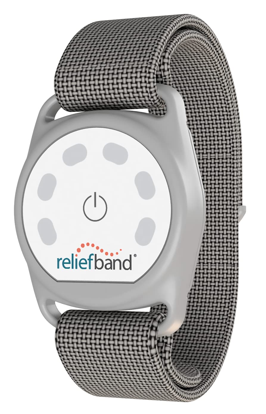Reliefband Sport Anti-Nausea Wristband for Motion Sickness, Migraine & Hangover Relief - Waterproof, Drug-Free, Fast-Acting Nausea Relief Wristband (Grey) | Perfect for Travel, Cruises, Pregnancy & Chemotherapy