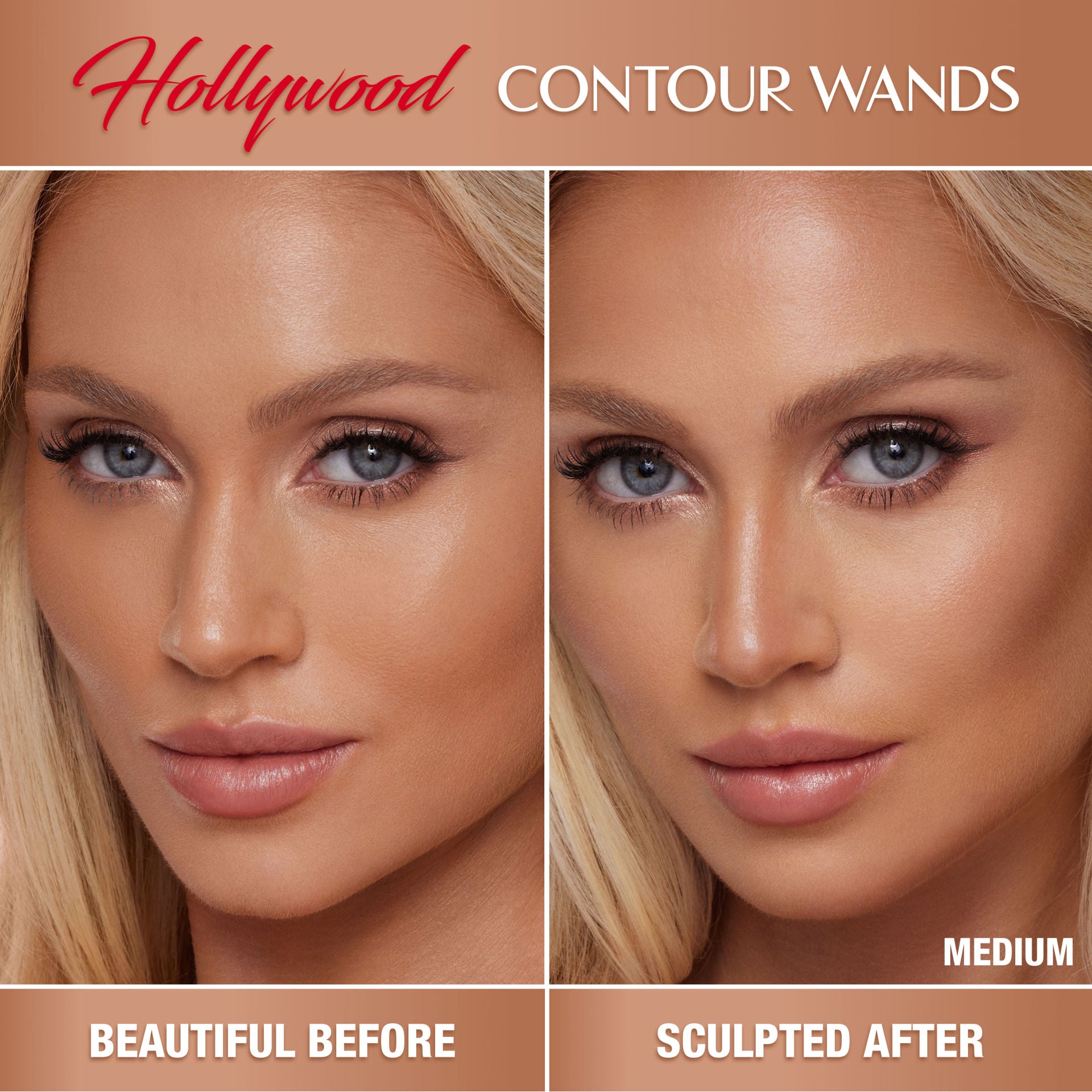 Hollywood Contour Wand - Professional Makeup Contouring Stick for Face Sculpting & Highlighting | Perfect for Everyday Makeup & Special Occasions