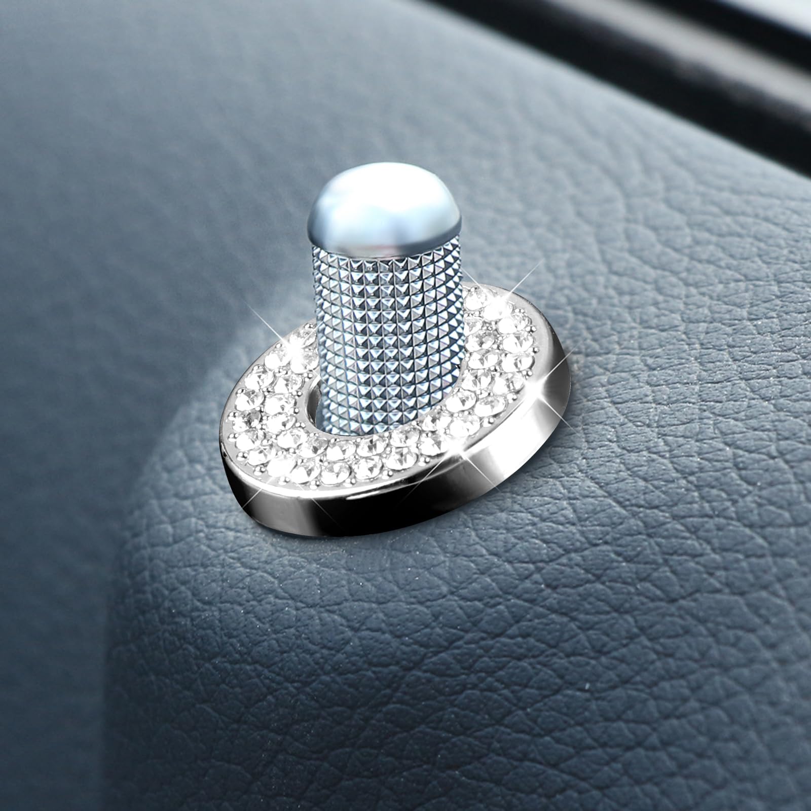 4PCS Car Door Lock Cover - Bling Rhinestone Stickers for Women & Girls | Universal Interior Decor for Vehicle Door Lock Pull Rod Bolt | Enhance Your Car's Style & Elegance