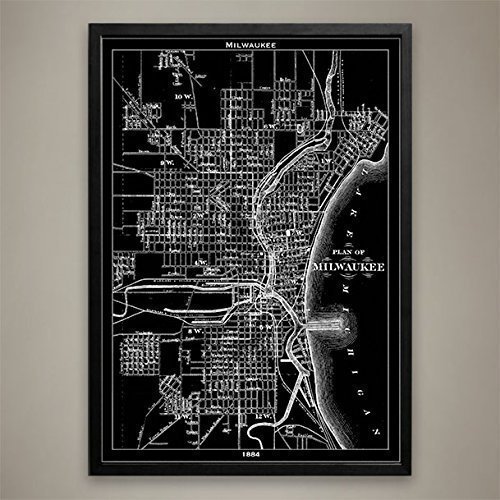 Milwaukee Map Print - Home & Office Wall Decor for City Lovers