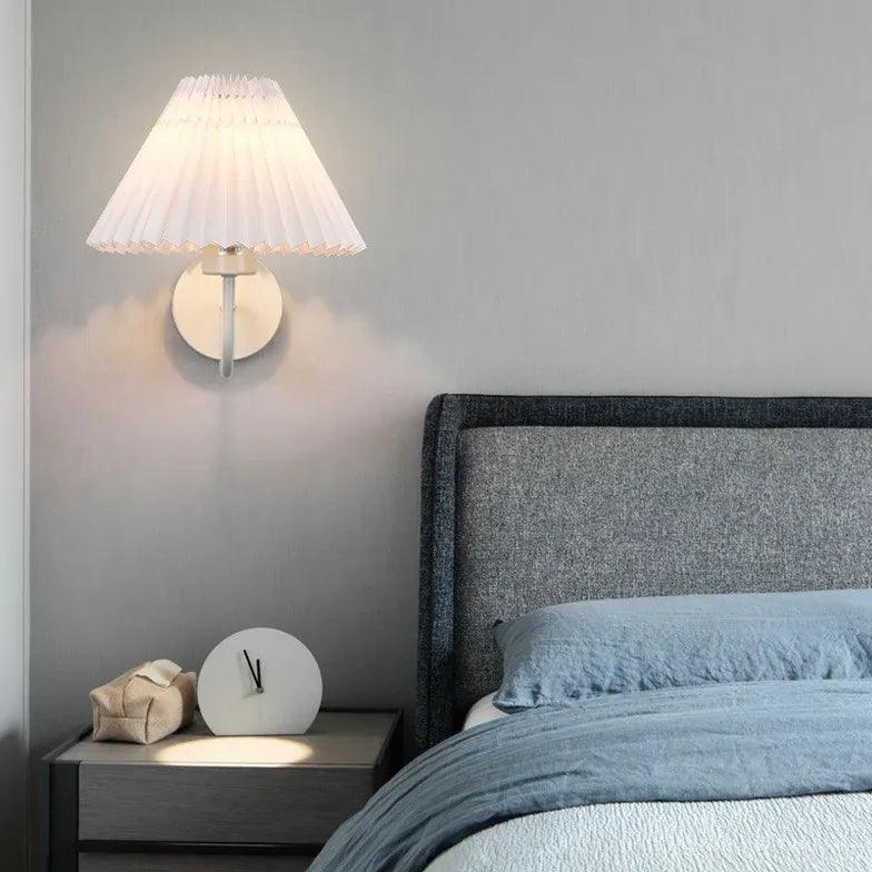 Modern Wall Sconces with Fabric Shades - Bedroom Lighting Fixtures for Cozy Ambience, Hallway & Living Room Decor