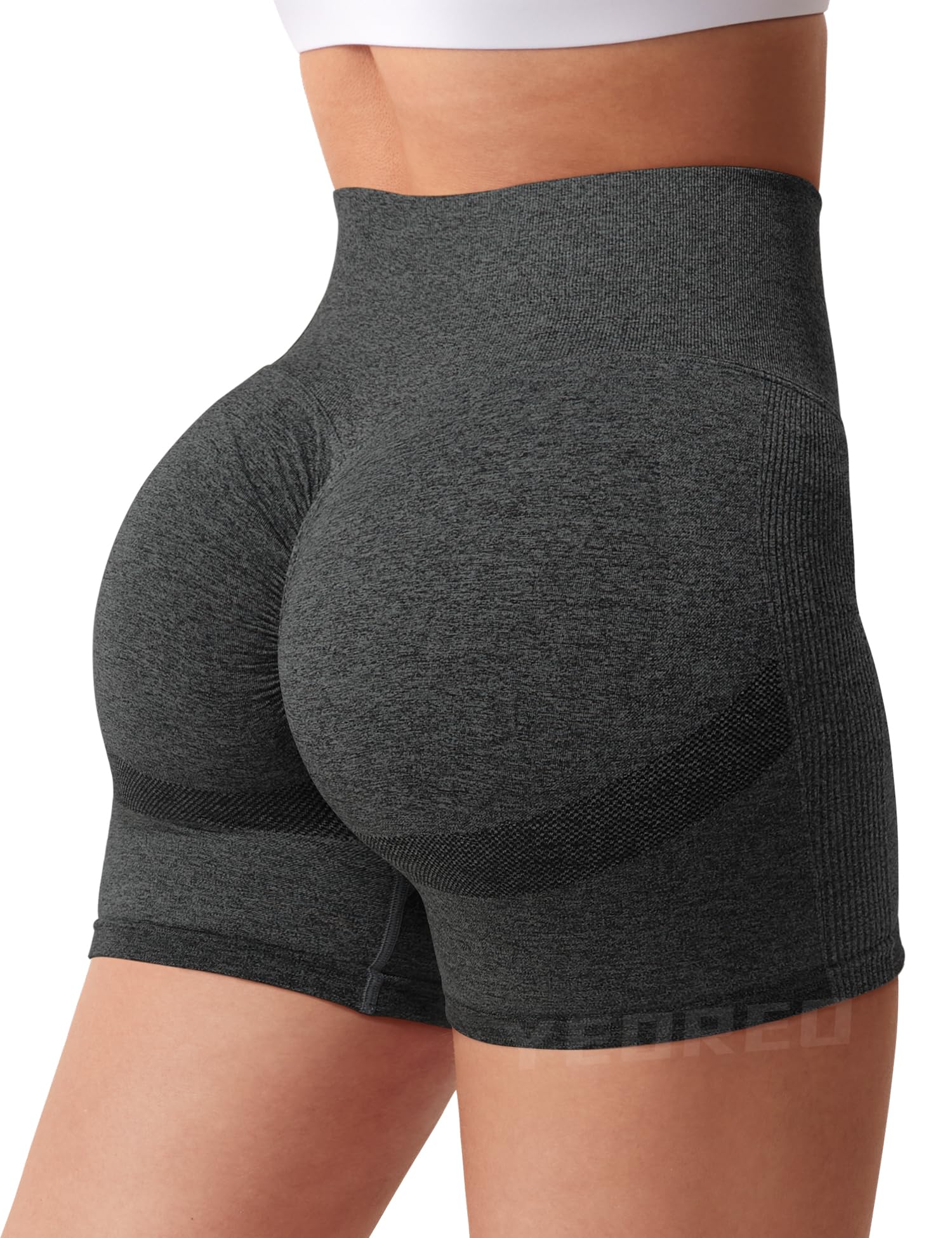 YEOREO High Waist Seamless Yoga Shorts for Women - Workout, Gym & Cycling - Comfortable Smile Contour Design - Perfect for Yoga, Running, Fitness & Lounge Wear
