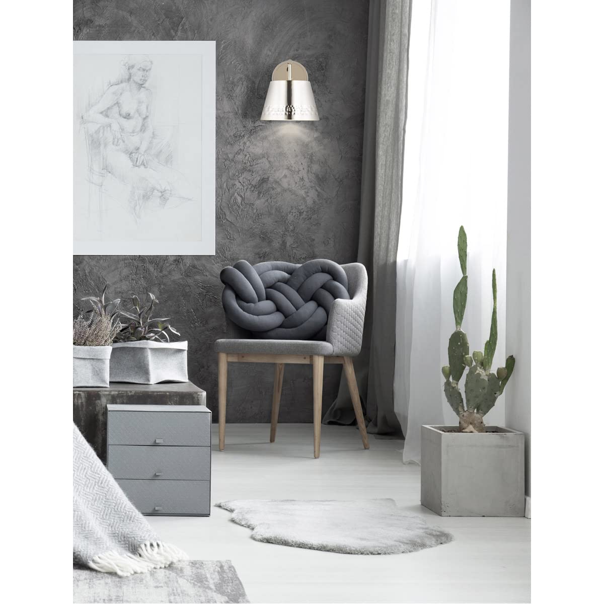 Z-Lite 6013-1S-PN Single Light Wall Sconce - Modern Indoor Lighting Fixture for Bedroom, Hallway & Living Room Decor