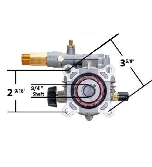 3100 PSI Pressure Washer Pump & Hose Quick Connects - Replacement for Simpson MegaShot MS2750 MS31025H - Perfect for Heavy-Duty Cleaning of Driveways, Decks, and Outdoor Surfaces