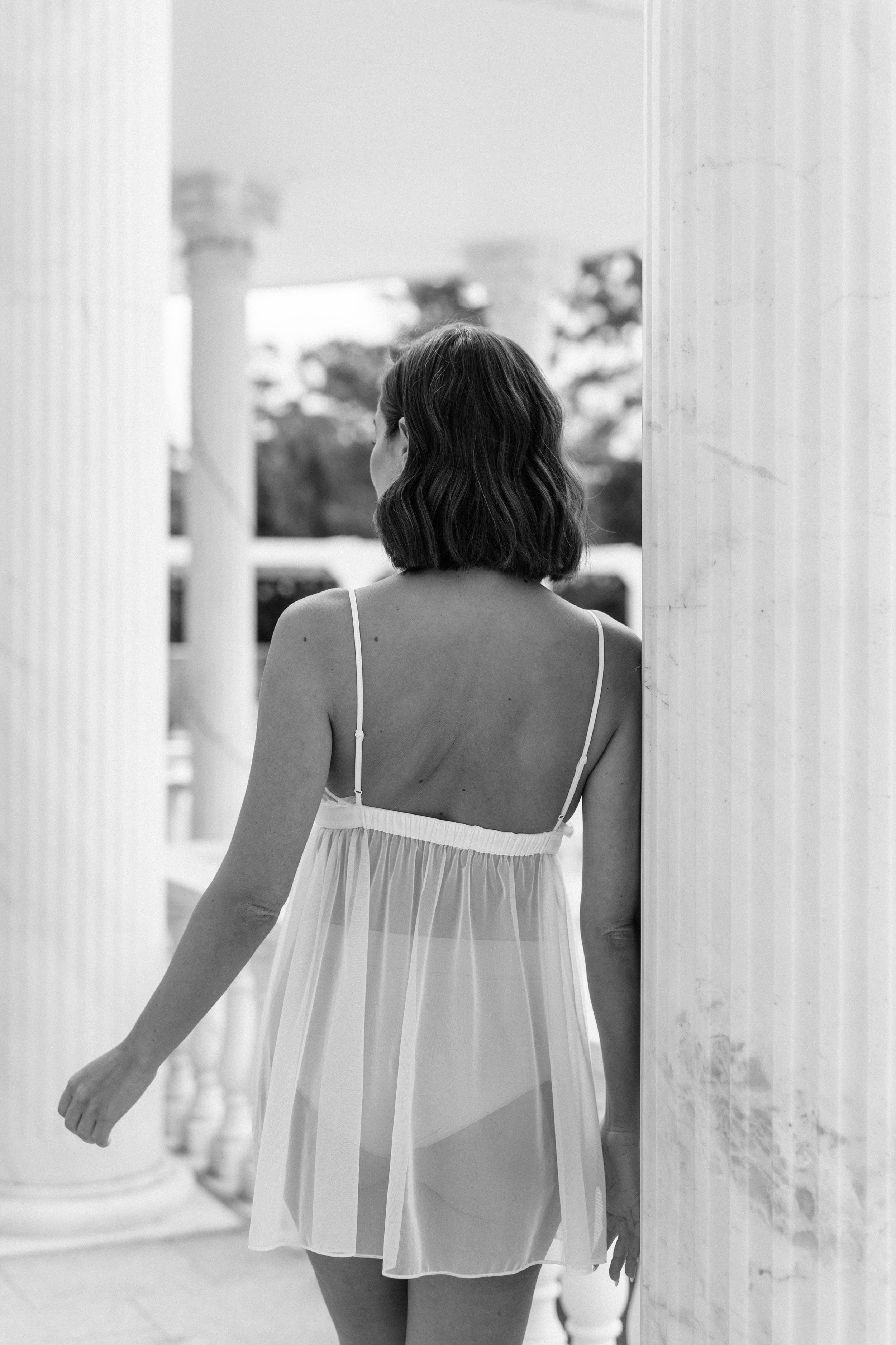 Fiona Forget Me Knot Lace Babydoll Bridal Slip - Elegant Lingerie for Weddings, Honeymoons & Romantic Nights | Plus Size Bridal Sleepwear & Intimate Apparel
