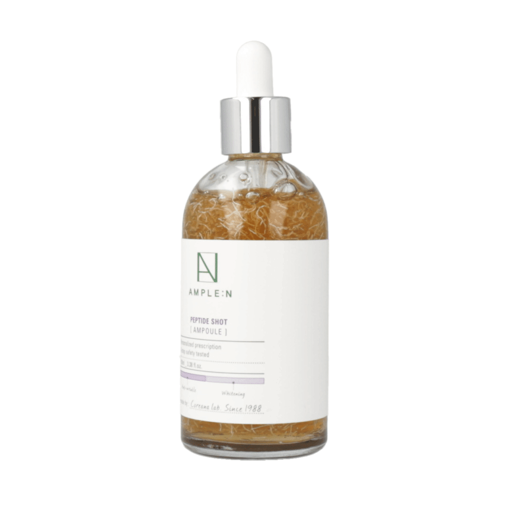 AMPLE:N Peptide Shot Ampoule 100ml - Anti-Aging Facial Serum for Wrinkles & Hydration | Skincare Treatment for Dry Skin & Fine Lines | Perfect for Night Routine & Daily Moisturizing