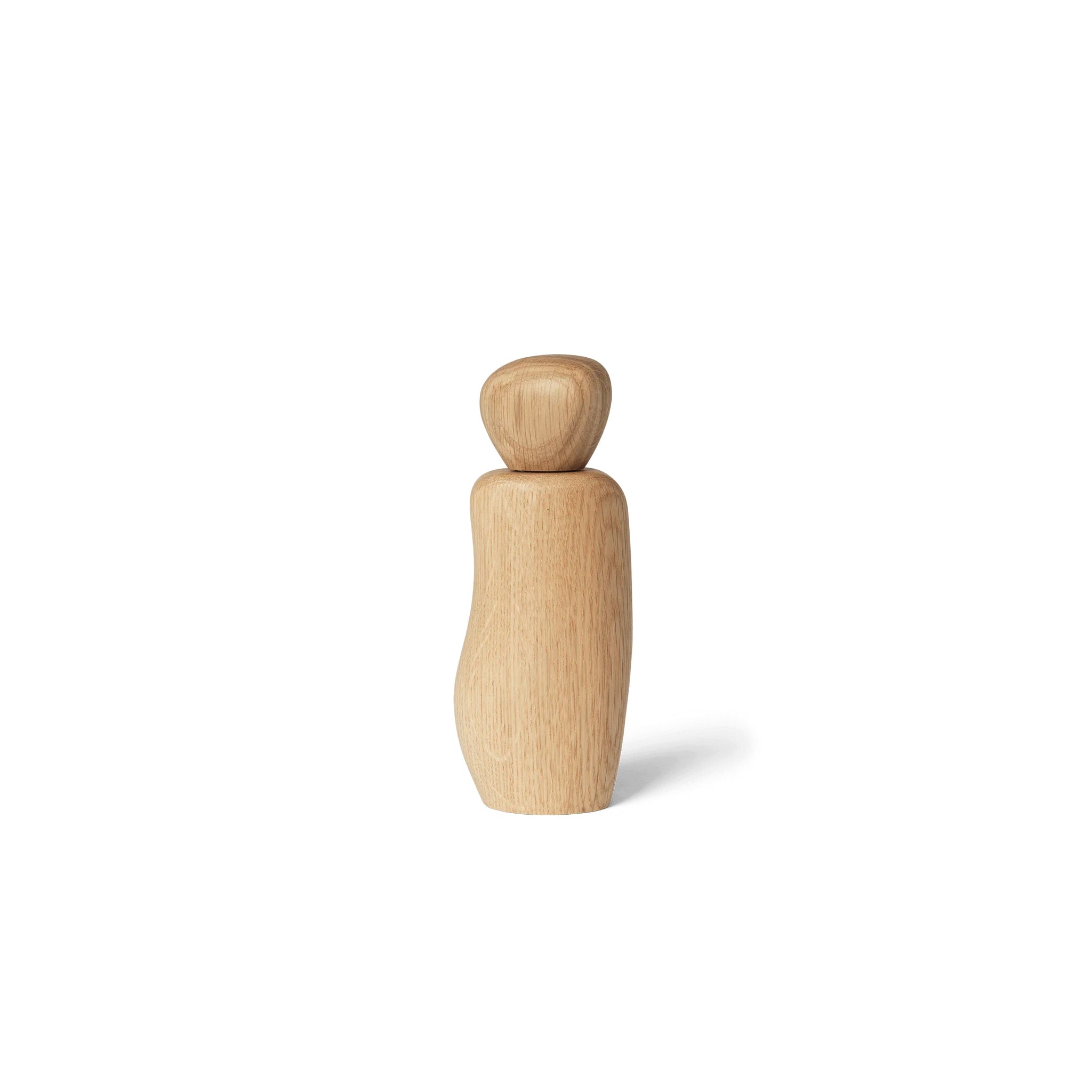 FERM LIVING Pebble Grinder - Premium Oak Wood Salt and Pepper Mill Set for Kitchen & Dining - Perfect for Home Cooking, Gourmet Meals & Table Decor