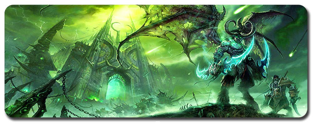 Large Gaming Mouse Pad - Professional Non-Slip Rubber Desk Mat with Extended Size (31.5x11.8x0.12 inches) for World of Warcraft & PC Gaming - Perfect for Office Work, Esports & Computer Setup Accessories